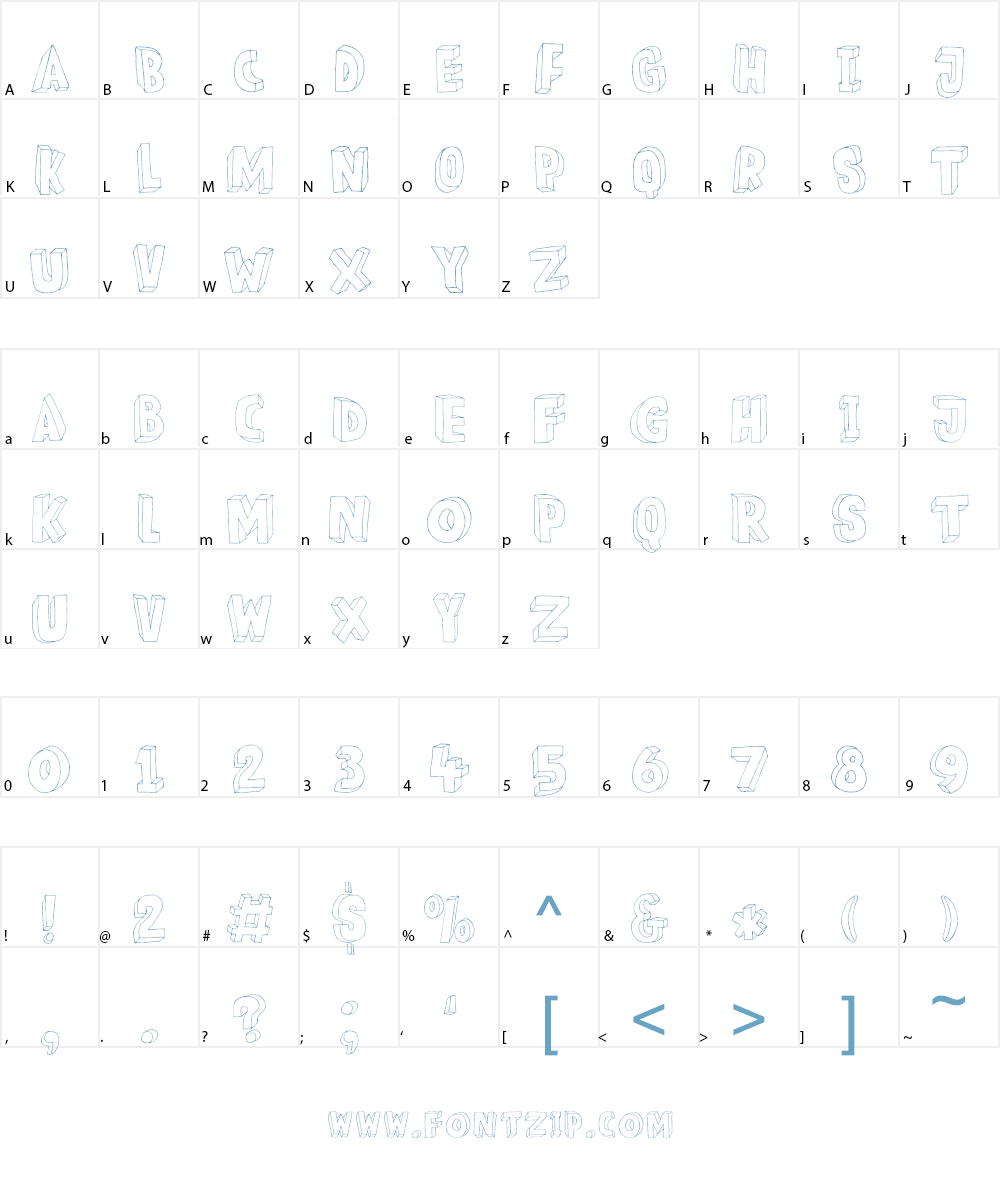 DK Meshuggeneh Font Character